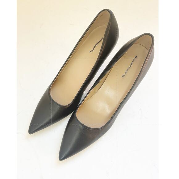 NWOB Ann Taylor Mae Leather Pumps Black 8 - Picture 6 of 6